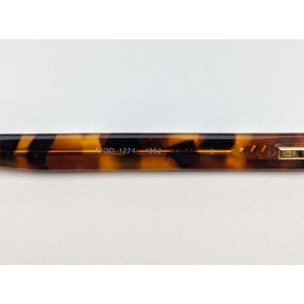 Versace Gold Rimless Cat-Eye Glasses with Tortoiseshell Temples - Picture 5 of 9
